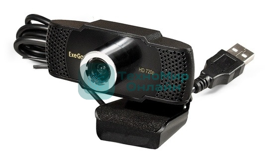 Веб-камера ExeGate BusinessPro C922 HD 1280x720, 30 кадр/с, USB Type-A, микрофон (шумоподавление), универсальное крепление