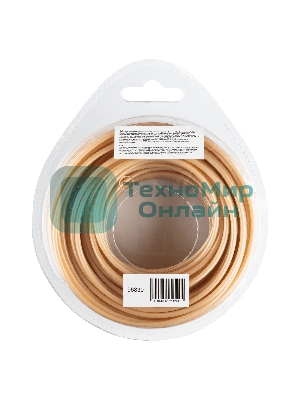 Леска для триммера Denzel армированная алюминием круглая, 2,4мм х 15м, блистер ALUFLEX