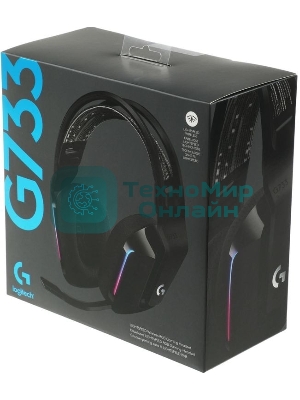 Гарнитура беспроводная LOGITECH G733 LIGHTSPEED Wireless RGb Gaming Headset - черный - 2.4GHZ - EMEA