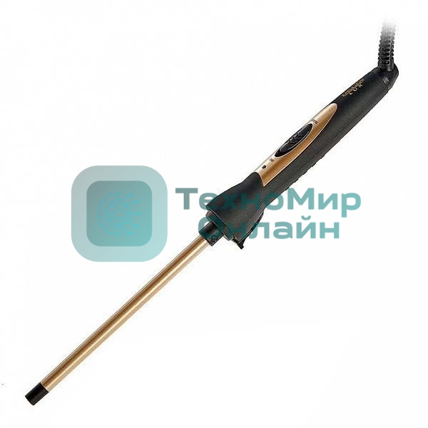 Щипцы для завивки волос DELTA LUX DL-0637 черный/золотой, 10 мм, 180 °C, 1 режим