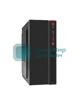 Компьютерный корпус Miditower ExeGate AA-443-UNS500 (ATX, БП UNS500 с вент. 12см, 2хUSB+HD Audio, черный)