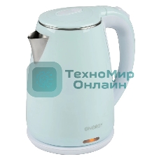 Чайник электрический Energy E-261 1.8 л, двойной корпус, голубой,2200 Вт(164141)