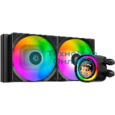 Система жидкостного охлаждения ID-Cooling FX240 LCD (Soc 1851/1700/1200/115X/AM5/AM4, 2x120мм fan, 2000rpm, 27.2 дБ, 300W, PWM 4-pin/5V 3Pin ARGb,Cop) (FX240 LCD)
