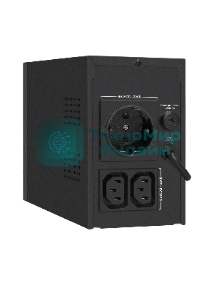 Источник бесперебойного питания ExeGate SpecialPro UNB-650.LED.AVR.1SH.2C13 650VA/360W, LED, AVR, 1*Schuko+2*C13, металлический корпус, черный