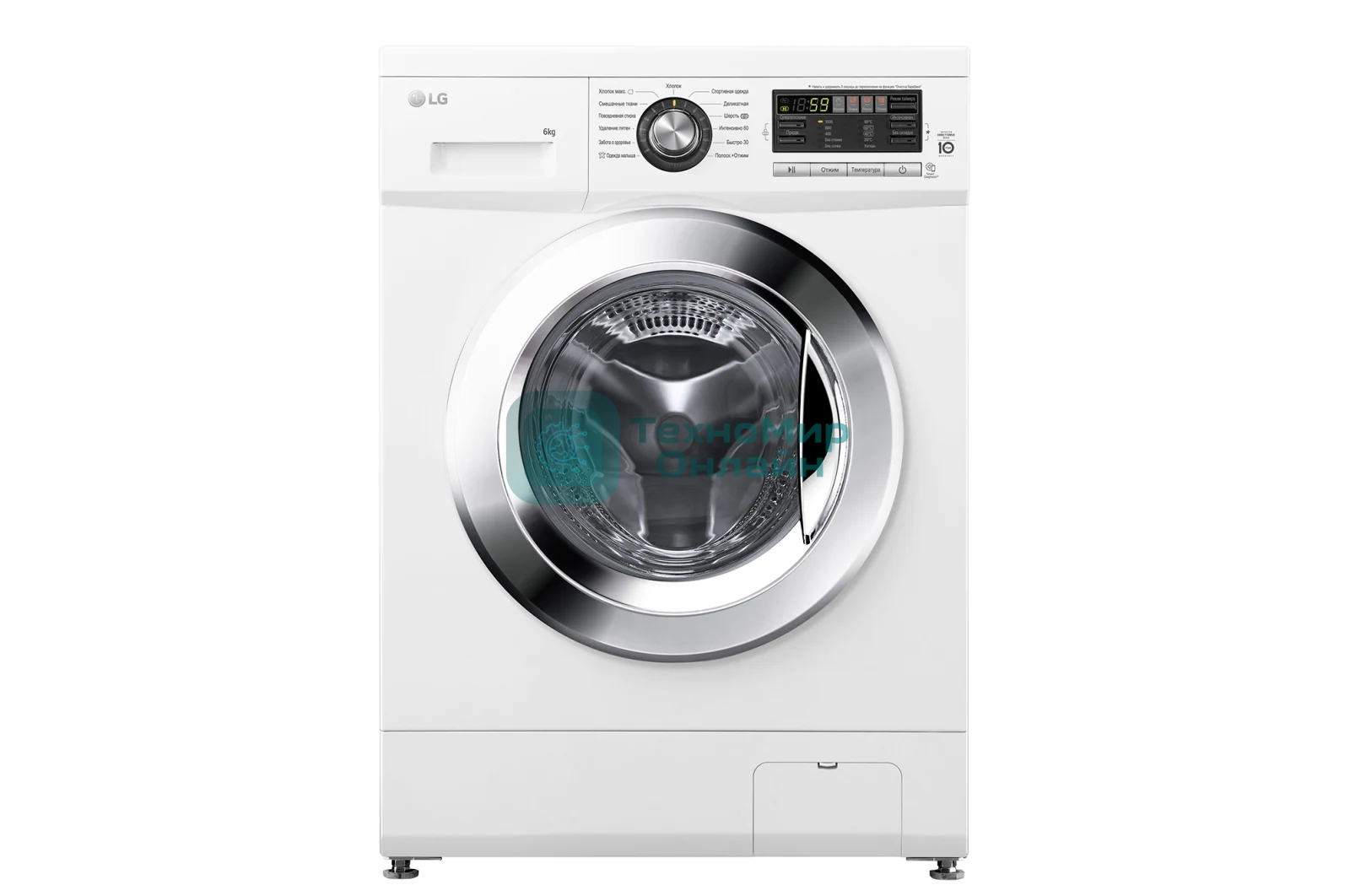 Стиральная машина LG F1096ND3 белая, загрузка фронтальная 6кг, 1000 об/мин., класс: A