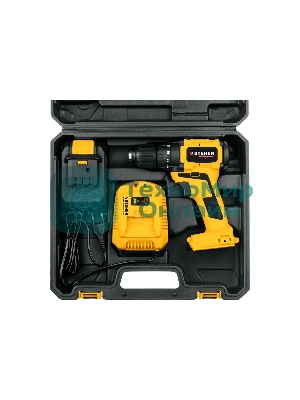 Дрель-шуруповерт аккумуляторная STEHER CDB-200-1, Аккумуляторная, 20В, Кейс