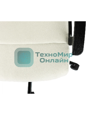 Кресло компьютерное Бюрократ Triest Fabric молочный Velvet 20 крестов. металл черный