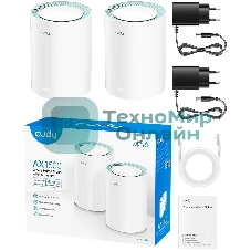 Бесшовный Mesh роутер Cudy M1500 (M1500(2-PACK)) AX1500 10/100/1000BASE-TX (упак.:2шт)