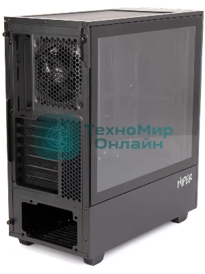 Компьютерный корпус Hiper PB81 черный без БП ATX 3x120мм 2xUSB2.0 2xUSB3.0 audio bott PSU
