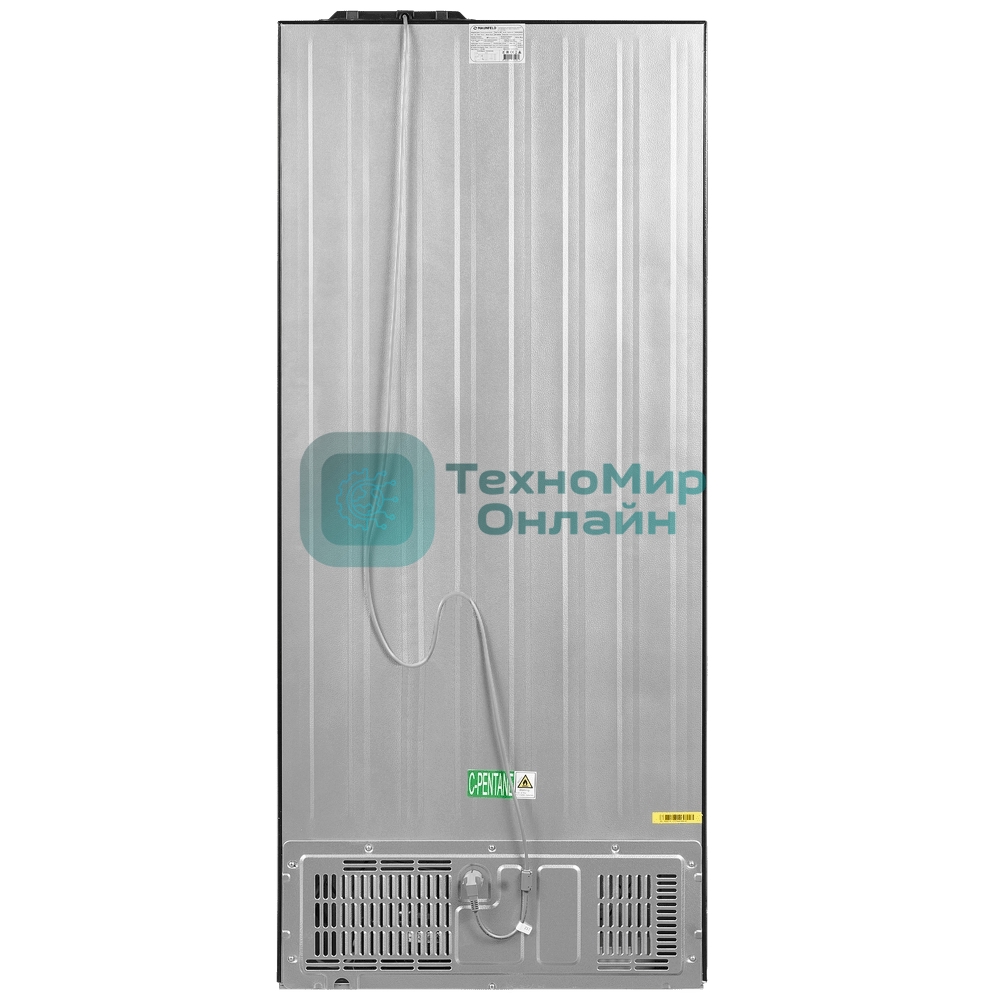 Холодильник Maunfeld MFF183NFBE черный трехкамерный инвертор 270/135л морозилка снизу, Total NoFrost, Side by Side