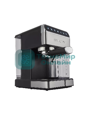 Кофеварка рожковая Polaris PCM 1535E черный/серебристый, молотый, 1.8 л, 1400 Вт, 15 бар