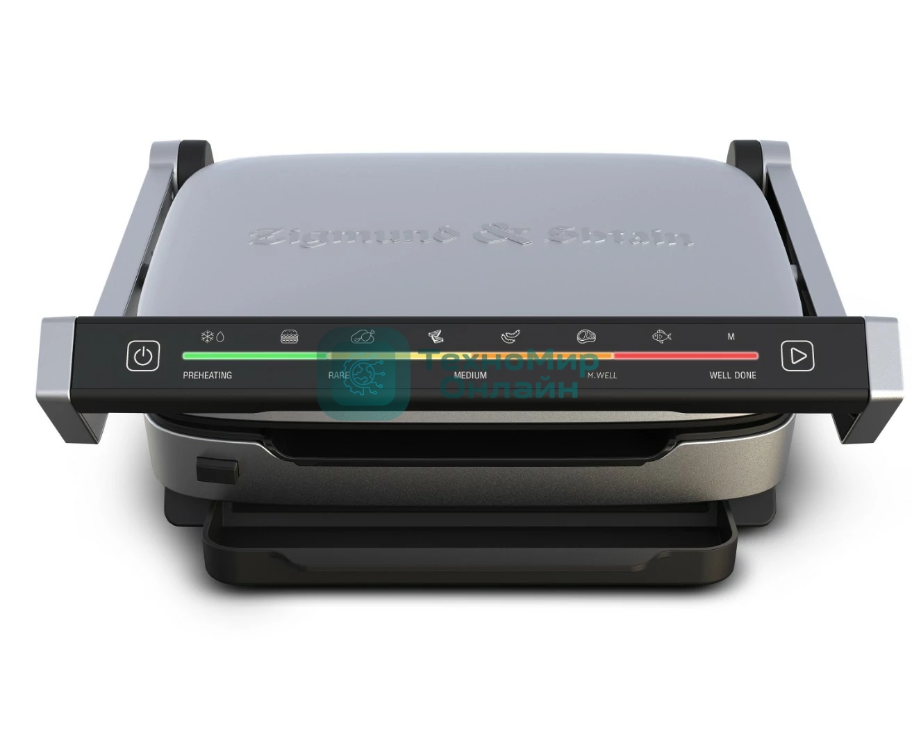 Гриль электрический Zigmund & Shtain ZEG-930 стальной/черный, 2000 Вт