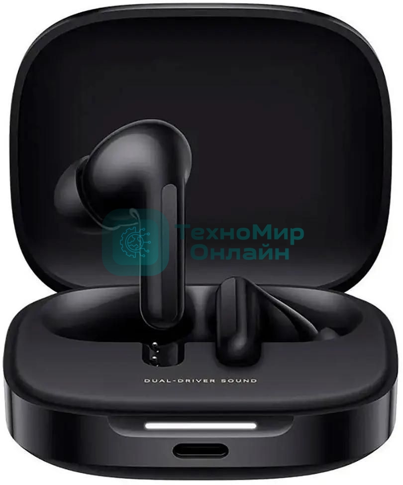 Наушники TWS Xiaomi Redmi Buds 6 черный, внутриканальные, Bluetooth, активное шумоподавление, до 40 ч
