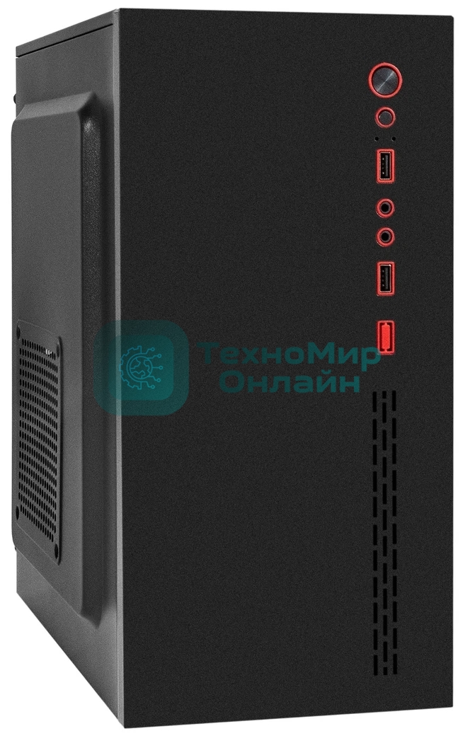 Компьютерный корпус Miditower ExeGate AA-443U-UNS500 (ATX, БП UNS500 с вент. 12см, 2хUSB+1хUSB 3.0+HD Audio, черный)