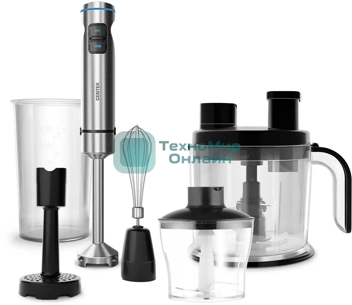 Блендер Centek CT-1317 400 Вт, стакан 600мл, турбо-режим, хром. отделка