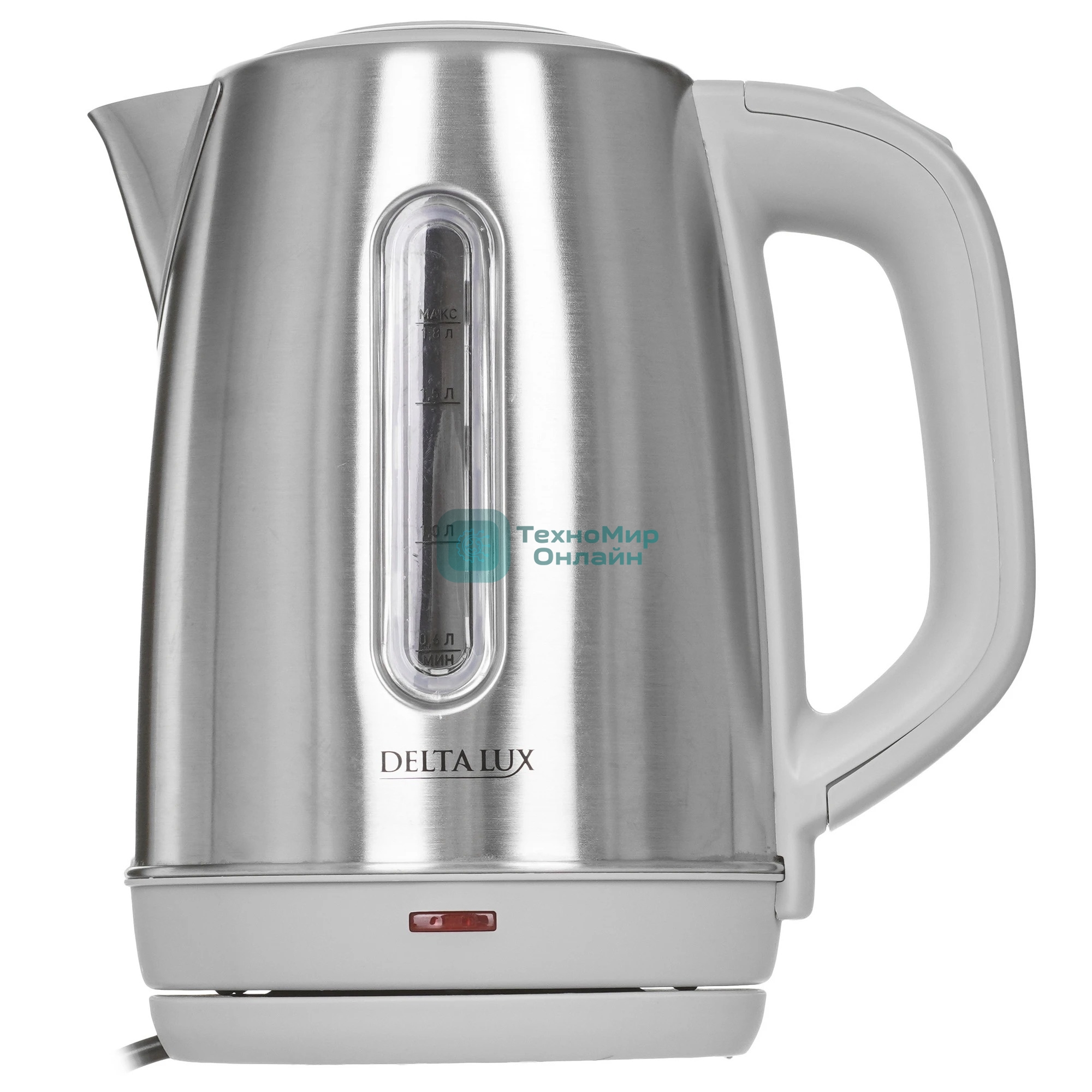 Чайник электрический Delta Lux DE-1015 серый 2кВт, 1.8 л