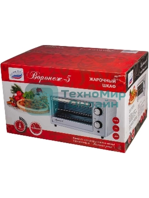 Мини-печь Великие Реки Воронеж-5, 900 Вт, 9 литров, таймер на 60 минут, функции духовки, гриля, тостера, быстрый нагрев, компактный размер