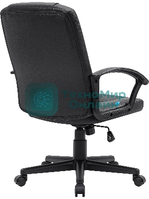 Кресло Defender PARIS черный, экокожа, 120 кг, механизм качания