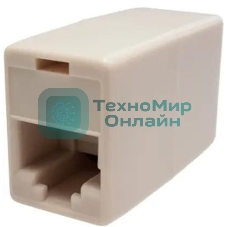 Адаптер Suprlan 10-0337-1, проходн. Keystone RJ45 кат.5E UTP, бежевый