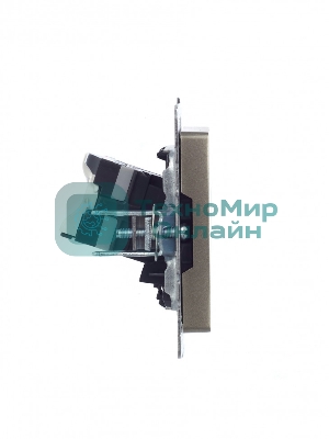 Розетка компьютерная IEK BRITE РК10-БрШ RJ45 кат.5E шампань