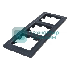 Рамка 3-местная IEK BRITE РУ-3-БрГ графит