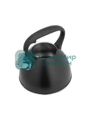 Чайник для плиты Lara LR00-74 3 л, нержавеющая сталь, черный матовый