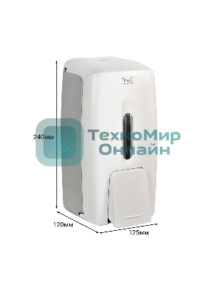 Дозатор для жидкого мыла пластик Puff-8120 белый, 0,8 л