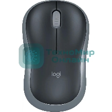 Мышь беспроводная Logitech M185 серый/черный, 1000 dpi, радиоканал, USB, кнопки - 3