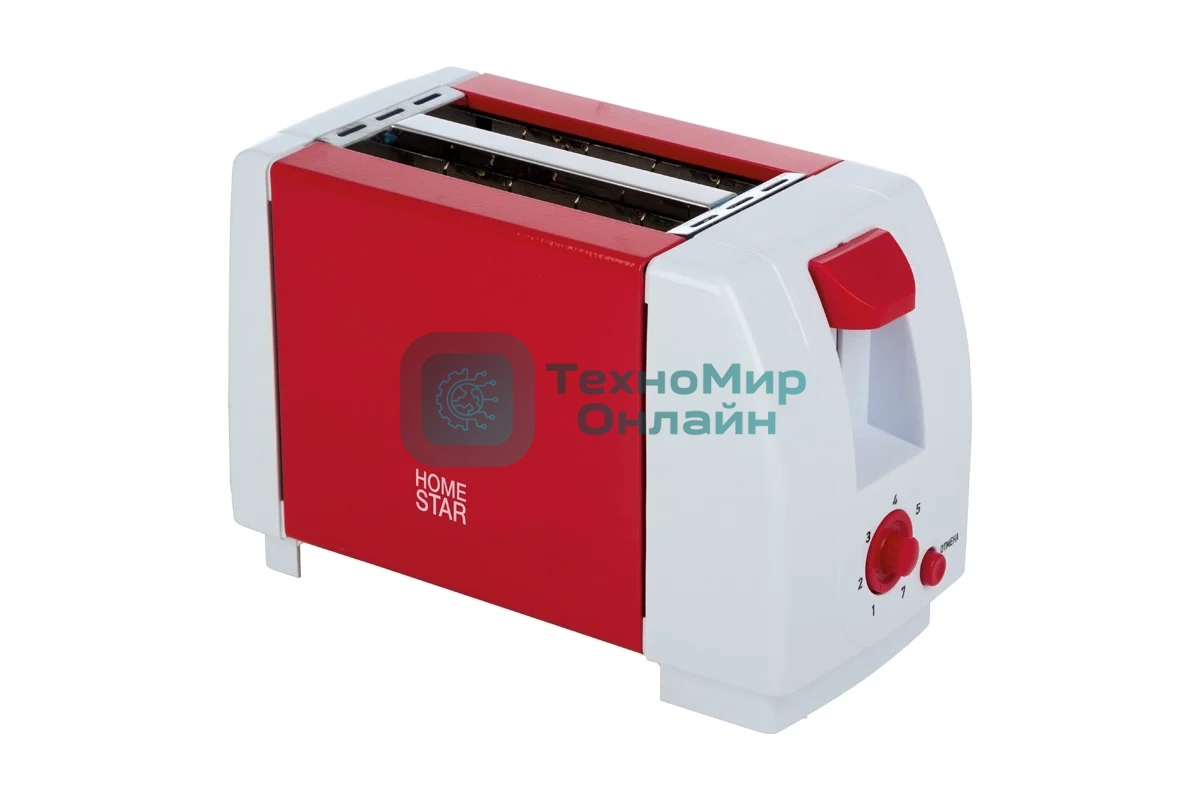 Тостер Homestar HS-2002, 750 Вт, коралл
