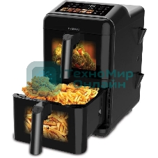 Аэрогриль Hyundai HYF-9084 черный, 3000 Вт, 12 л, сенсор, 11 программ