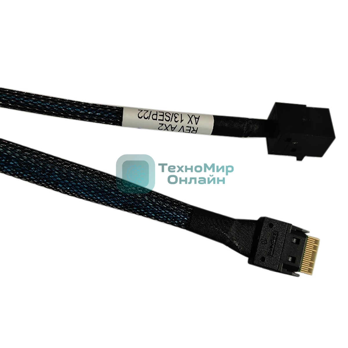 Кабель Amphenol RSL38-2804 Slimline SASx4 (SFF8654) -to- HD MiniSAS x4 (SFF8643) 80cm