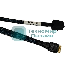 Кабель Amphenol RSL38-2804 Slimline SASx4 (SFF8654) -to- HD MiniSAS x4 (SFF8643) 80cm