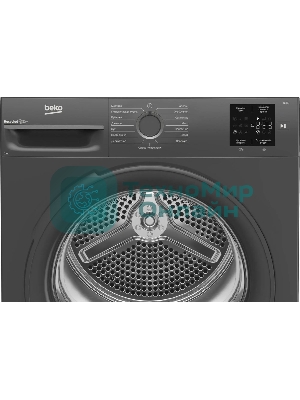 Сушильная машина Beko BM3T37220A черный, 7 кг, сушка - тепловой насос, программ - 15, 59.8 x 84.6 x 54.5 см