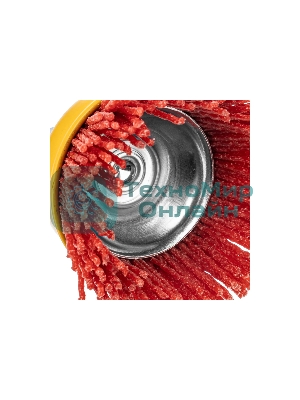 Щетка для дрели Denzel 65 мм, чашка, со шпилькой, нейлоновая щетина