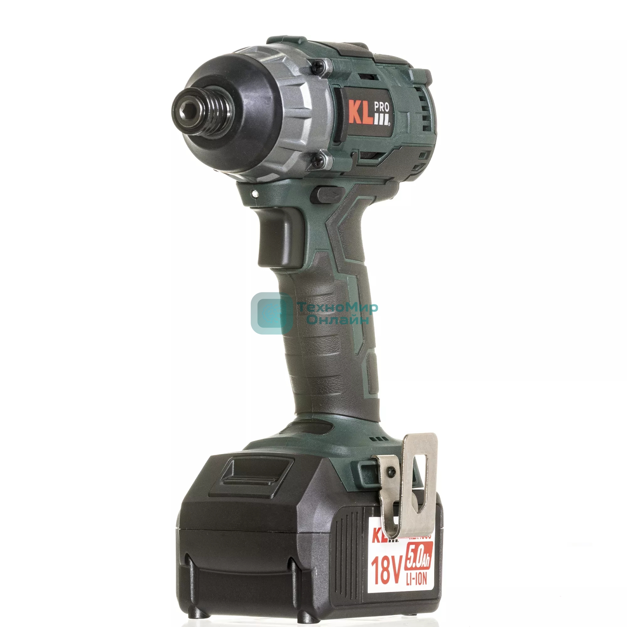 Профессиональный бесщеточный винтоверт аккумуляторный KLPRO KLDV18B-50 (18В, Li-ion-2шт, 5.0Ач, 180Нм, 2 скорости, подсветка,З/У,в кейсе)