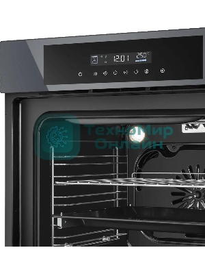 Шкаф духовой электрический Maunfeld AEOD60103G1, 60л, дверца с 3 стеклами, графит