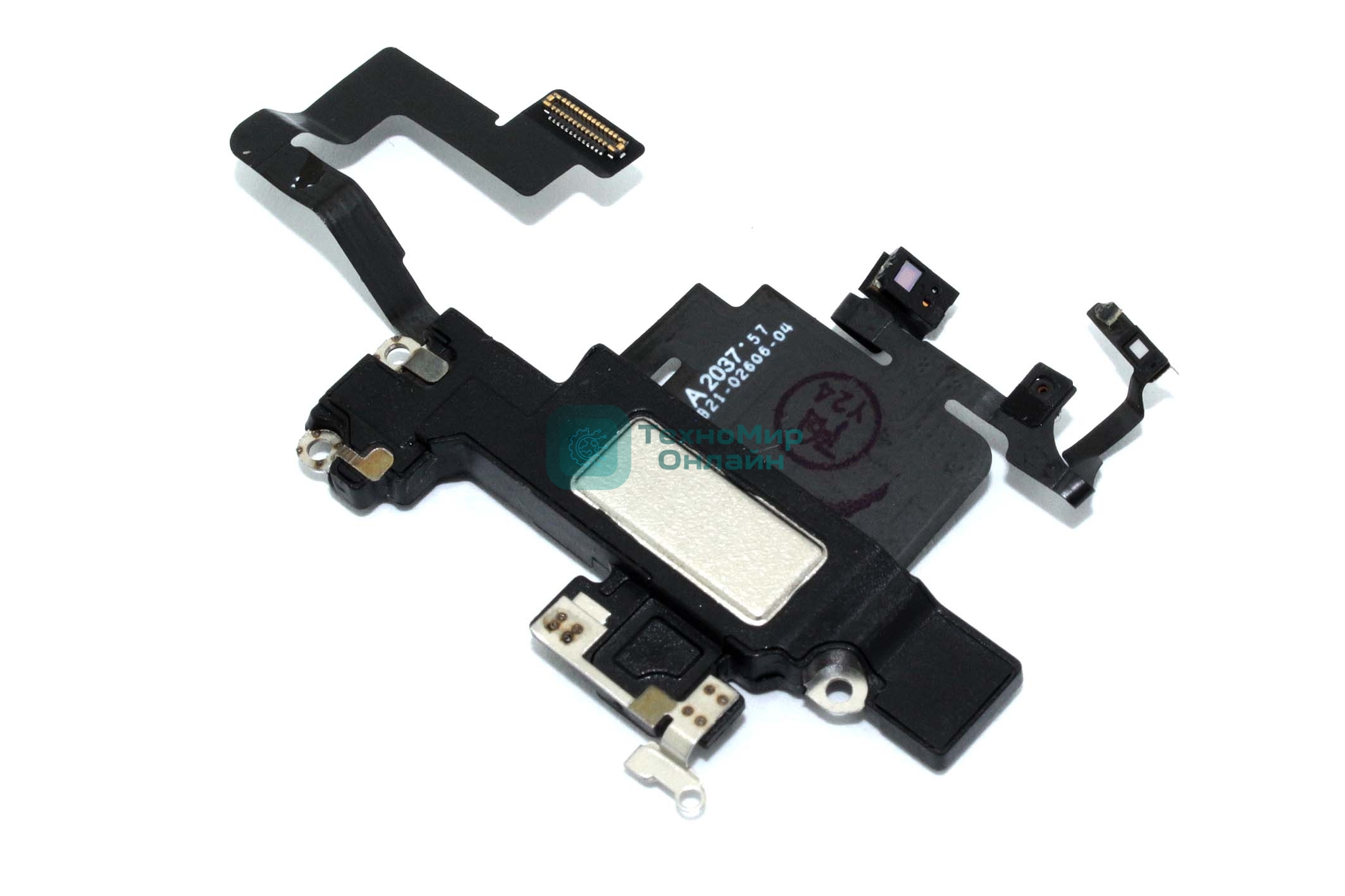 Динамик верхний (слуховой) для iPhone 12 Mini в сборе с датчиком света и микрофоном