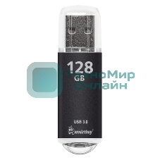 Флешка USB Smartbuy V-Cut Black (SB128GbVC-K3), 128Gb, USB 3.0, R/W 75/30, черный