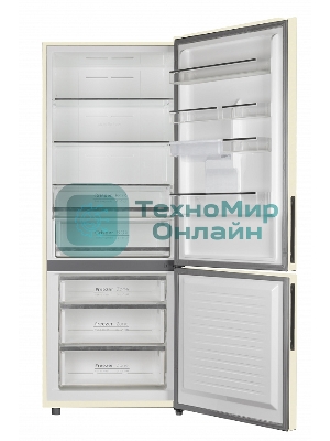 Холодильник Maunfeld MFF1857NFBG бежевый инвертер двухкамерный 336/117л морозилка снизу