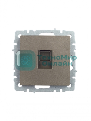 Розетка компьютерная IEK BRITE РК10-БрШ RJ45 кат.5E шампань