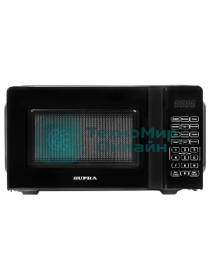 Микроволновая печь SUPRA 20SB25 черный, 20 л, 700 Вт, переключатели - кнопки