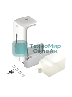 Дозатор для жидкого мыла пластик Puff-8120 белый, 0,8 л