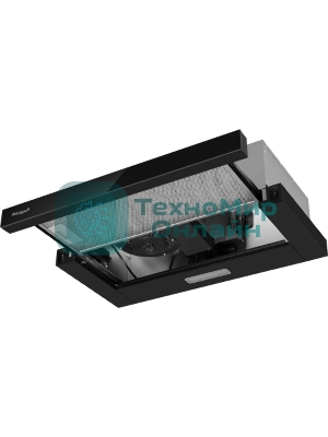 Вытяжка каминная Weissgauff TEL 600 Black Glass черный, 60 см, 600 куб. м/ч, 46 дБ