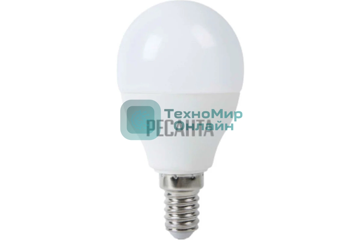 Лампа светодиодная Ресанта LL-R-G45-7W-230-4K-E27 шар