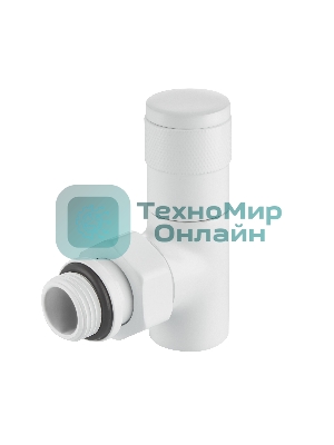 Набор дизайн-вентилей Royal Thermo PIANO, угловой (белый) 1/2