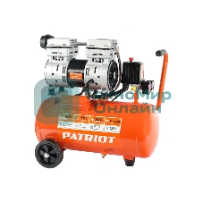 Компрессор Patriot WO 24-160 525306375 Безмасляный; Мощн. 1,1 кВт; Напр. 230В Об. двиг.: 2850 об/мин; Производительность: 160 л/мин; Объем ресивера: 24 л; Давление: 8 бар
