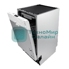 Встраиваемая посудомоечная машина Evelux BD 4502, белый, 44.8 см, 10 компл., 47 дБ, класс A++