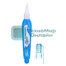 Ручка корректор Deli EH10590 голубой, корпус белый 3мл, дисплей картонный