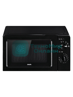 Микроволновая печь BBK 17MWS-782M/B черный, 17 л, 700 Вт, переключатели - поворотный механизм