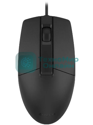 Мышь проводная A4Tech OP-335S черный, 1200 dpi, USB, кнопки - 3
